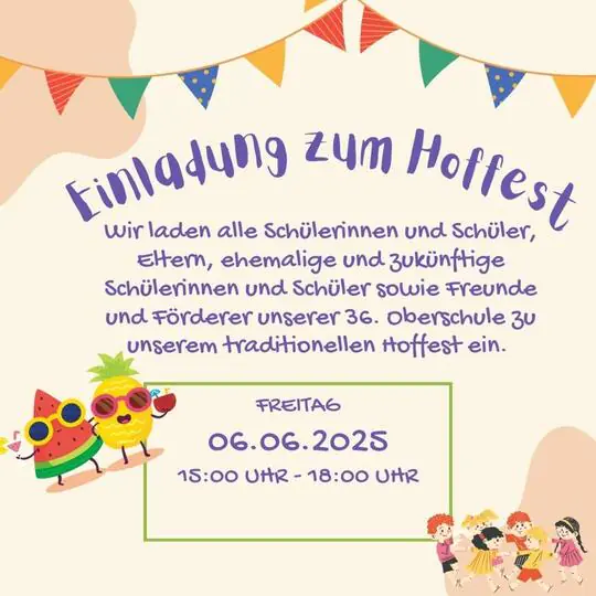 Einladung zum Hoffest am 06.06.2025