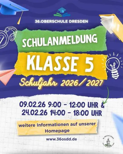 Schulanmeldung Klasse 5 für das Schuljahr 2026/2027