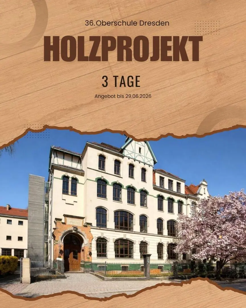Stellenausschreibung: Nachhaltiges Holzprojekt der Projekttage Klassenstufe 7